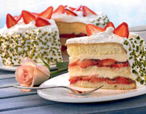 Erdbeer- Vanille - Torte