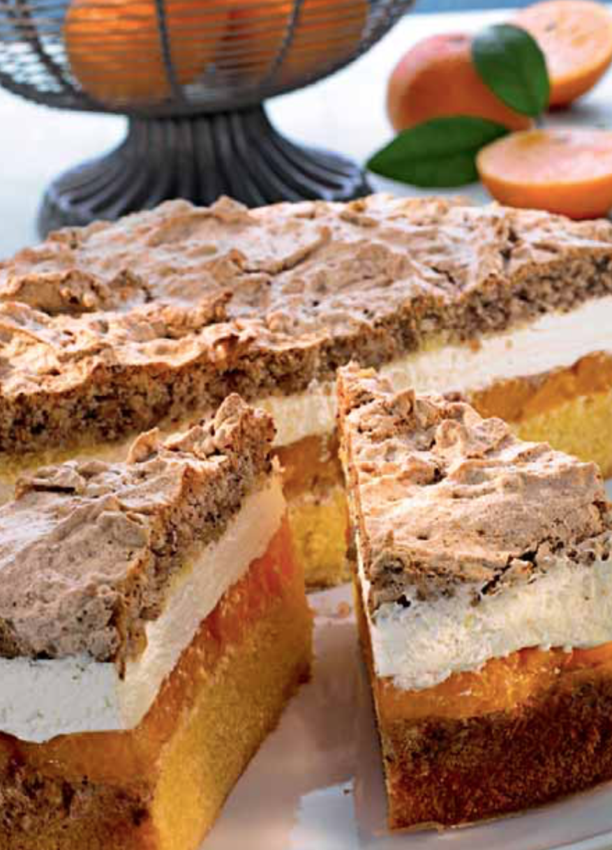 Mandarinen- Torte mit Nussbaiser - Einfache Kuchen Rezepte